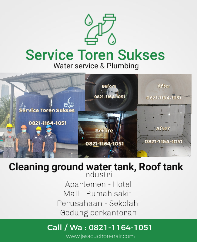 Cleaning ground tank , roof tank, row tank